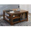 Nature Of Spirit Solid Wood Four Leg Coffee Table with Storage