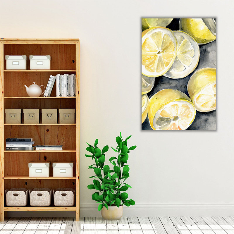 «Lemon Slices II», reproduction d'art sur toile, H 36 po x l 24 po