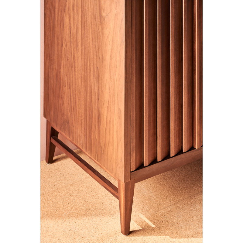 Sinca Freestanding Linen Cabinet, Walnut