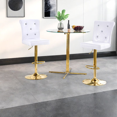 Ensemble de table de salle à manger moderne (doit inclure la table et la chaise), bistro en métal et verre