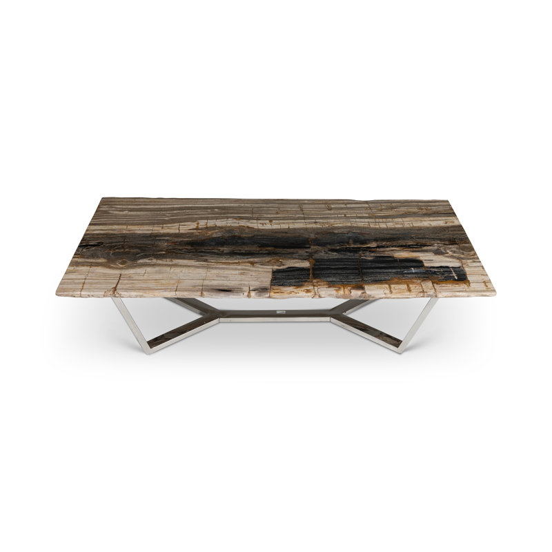 Masso Solid Wood Coffee Table, Natural Dark