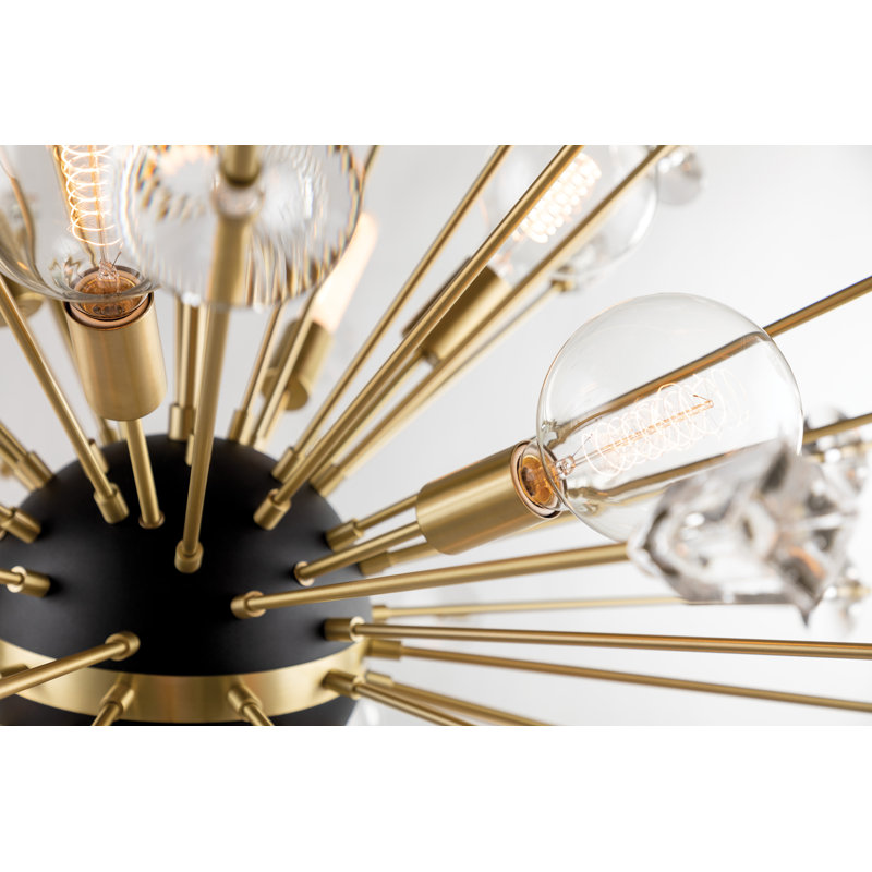 Liberty 6 - Light Chandelier, Aged Brass