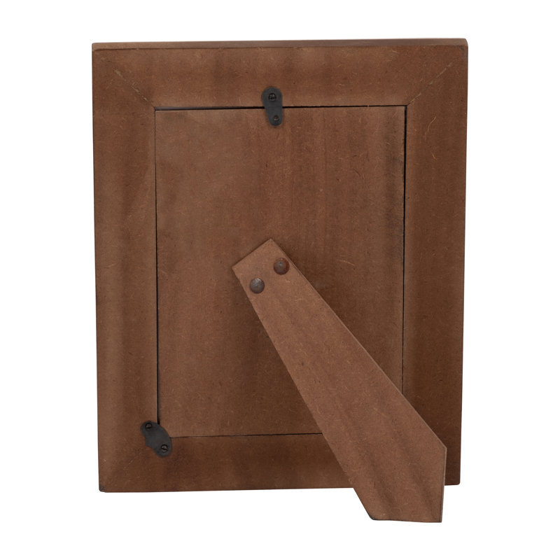 Decorative Photo Frame Contemporary Rustic Resin Brown and White Cascading Design Picture Frame, 5" x 7"