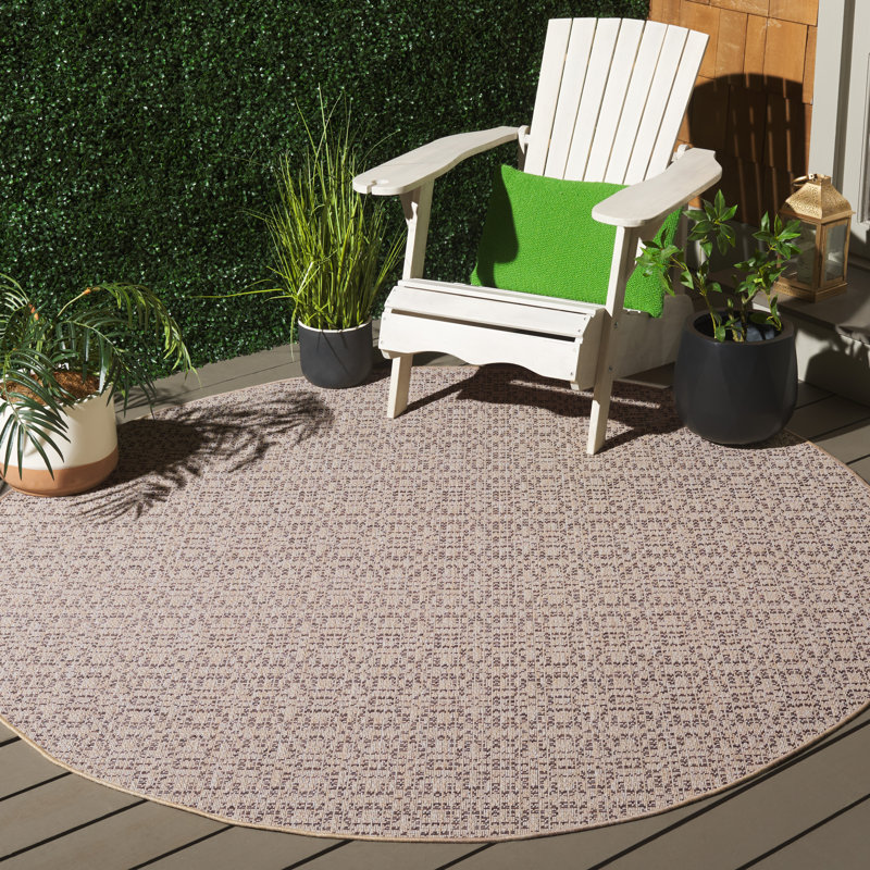 Tapis beige / naturel Sisal Performance 100, Rond 6 pi 7 po
