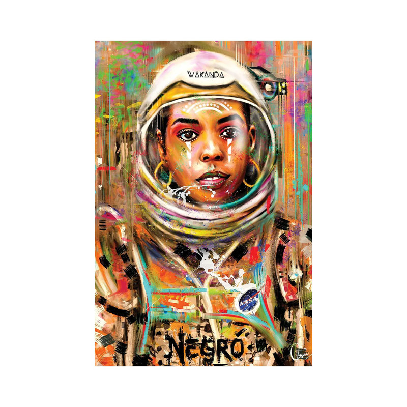 " Space Negro " by Crixtover Edwin, 12" H x 8" W x 0.75" D