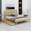 Lit en bois avec tête de lit en rotin et deux tiroirs de rangement-556094206-539485990