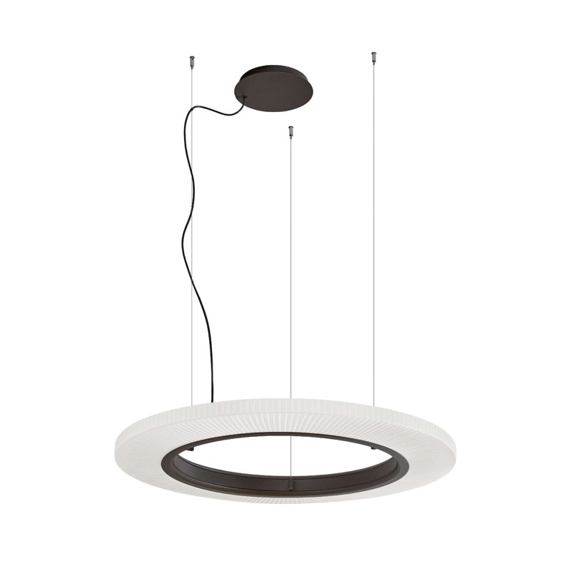 Roda 1 - Light Brown LED Statement Pendant, White