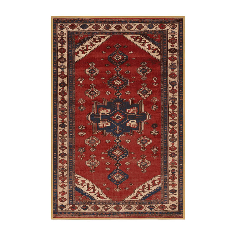 Tapis brun turc lavable à la machine, Rectangle 4pi x 6 pi