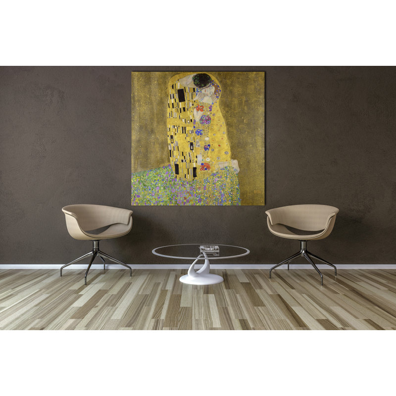 «Gustav Klimt's the Kiss» (1907 - 1908) par Gustav Klimt - impression, H 30 po x l 30 po x P 1,5 po, Toile tendue