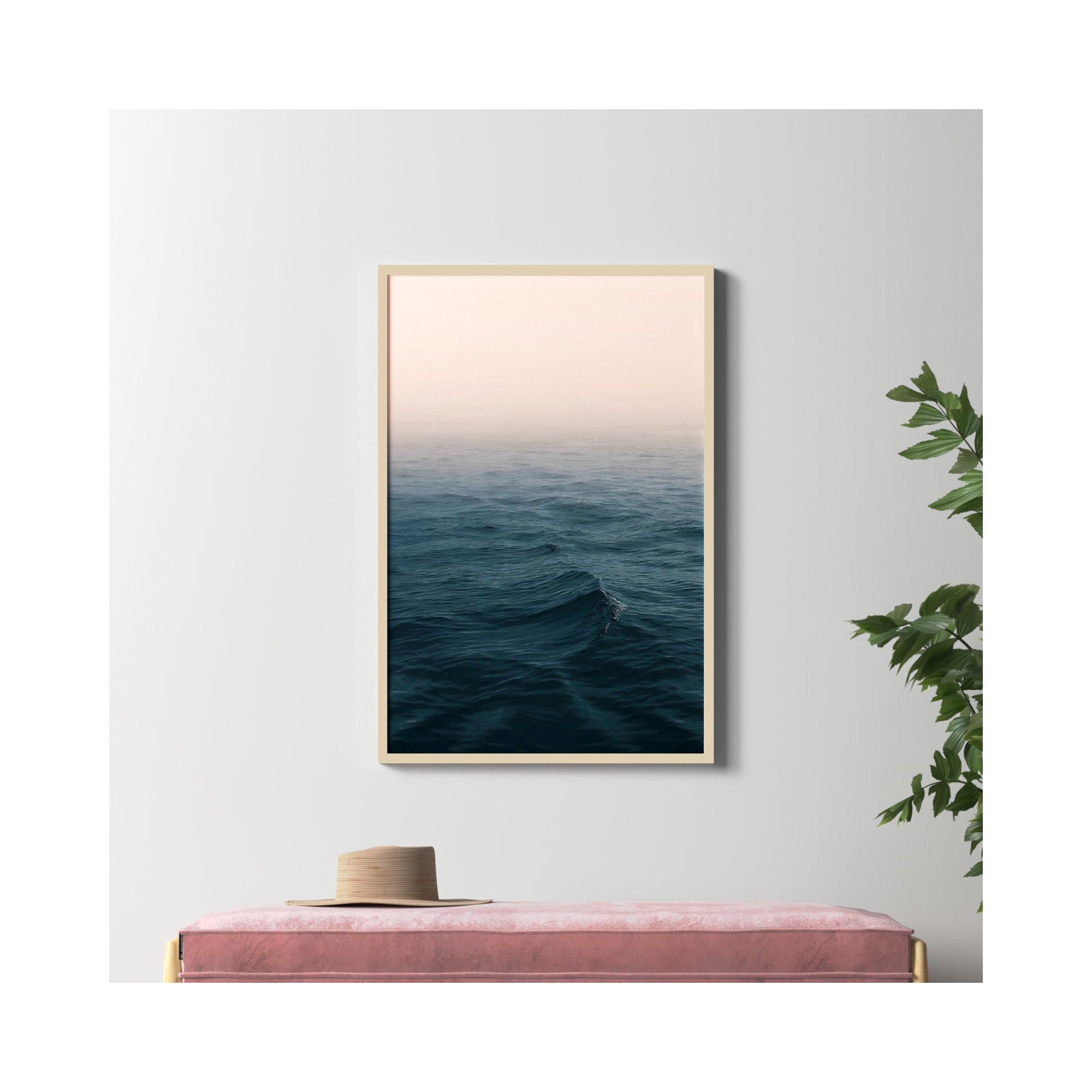 Ocean by Ian Winstanley, Brown, 28" W x 41" H