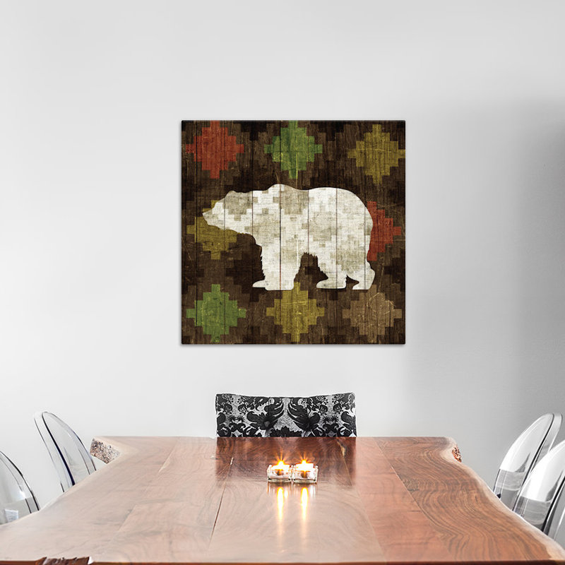 « sud-ouest dépôt ours », impression sur toile, H 12 po x l 12 po x P 1,5 po, Pas de tapis, Toile tendue