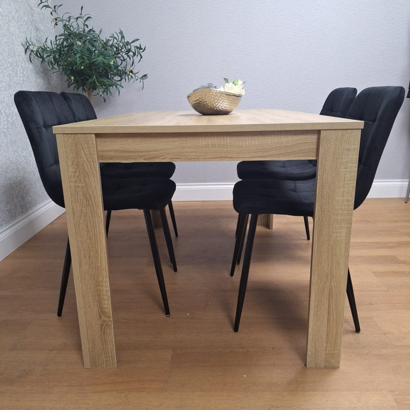 Migues 4 - Person Dining Set, Black