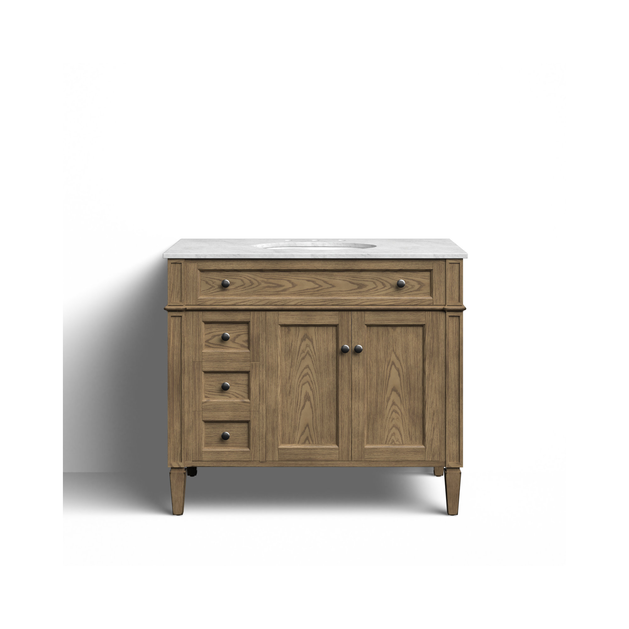 Rivers 40'' Single Bathroom Vanity, Driftwood