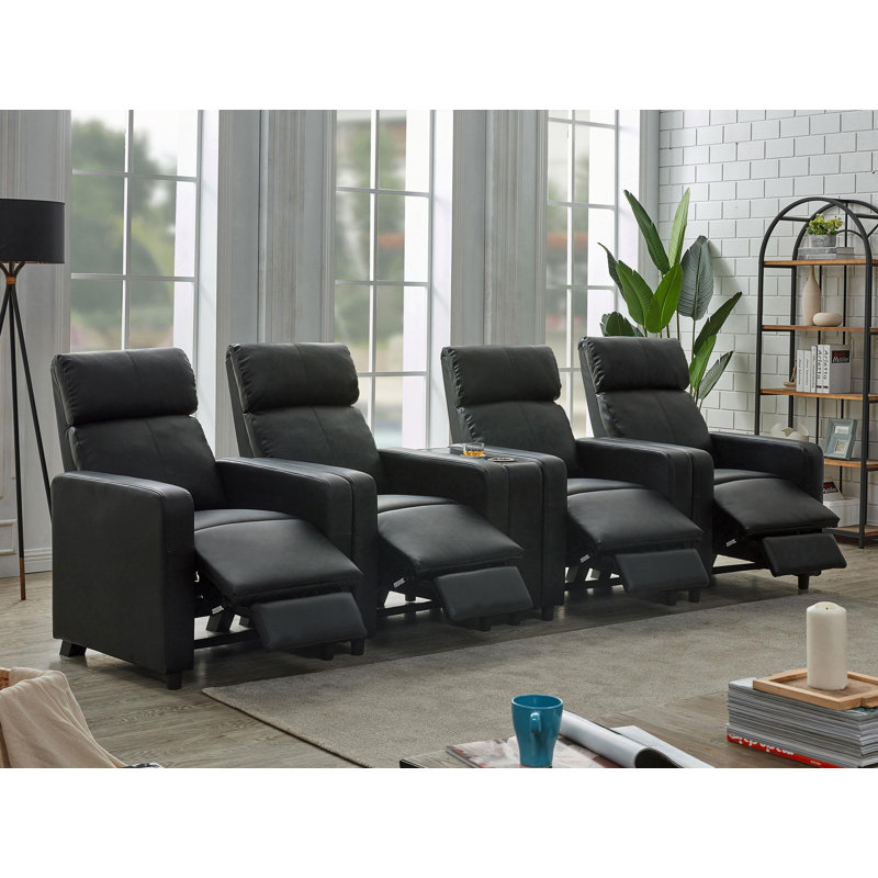 Ensemble de salon inclinable capitonné Batya