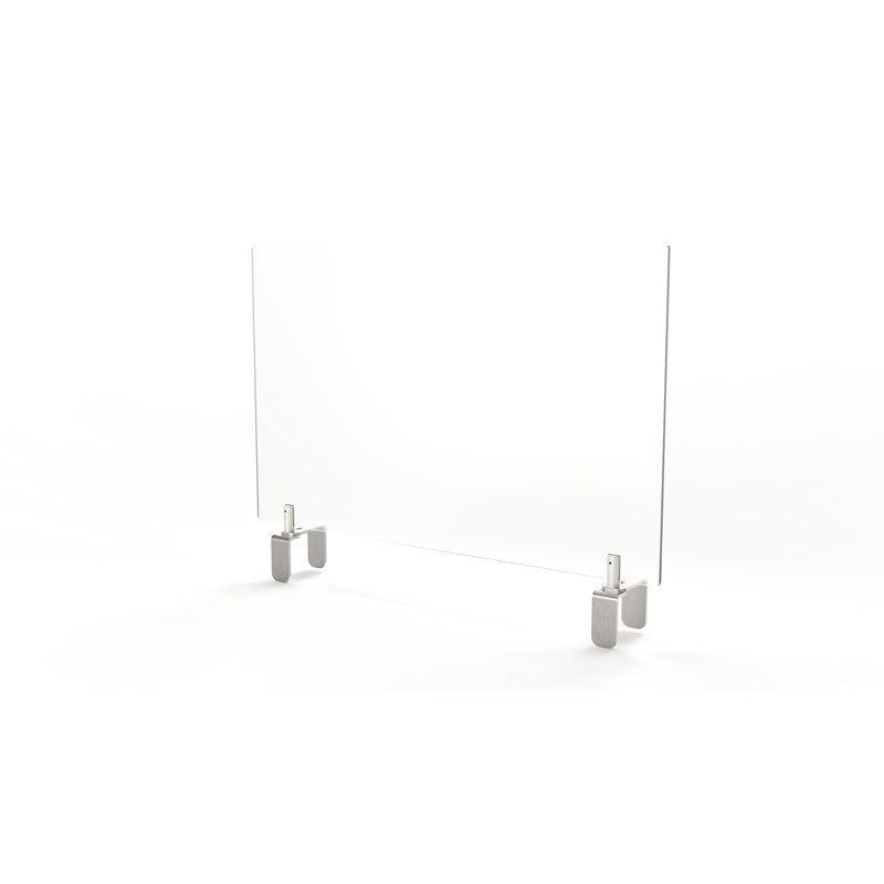 Panneau d'intimité pour bureau à 1 panneau Partition Extender Thermoplastic, H 18 po x l 29 po x P 3,875 po