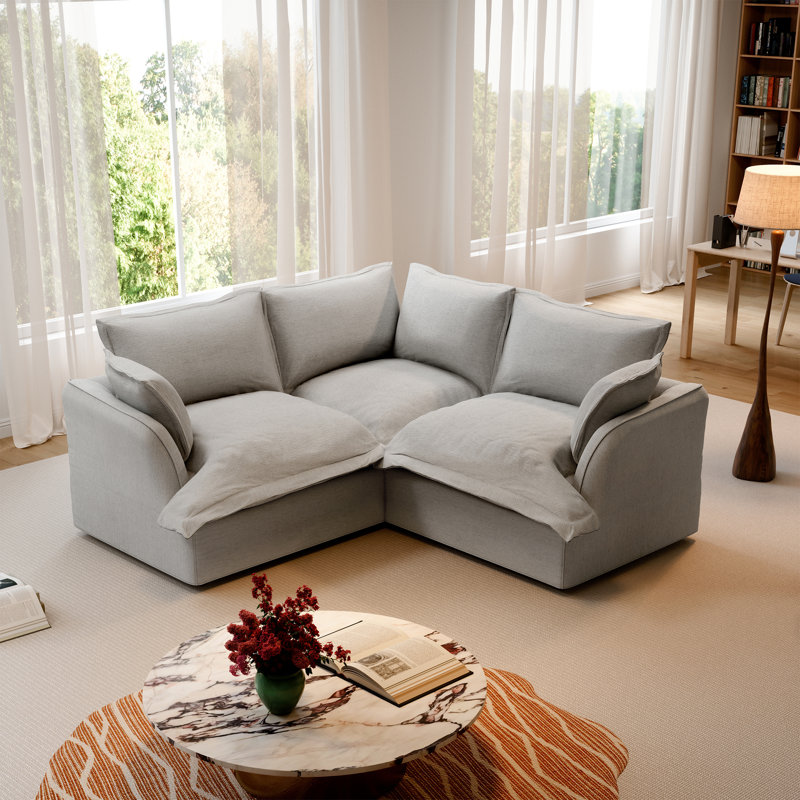  Canapé modulaire Chanh, canapé Cloud Comfy, Gris, 3
