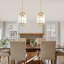 Luminaire suspendu doré de luxe à 1 lumière avec abat-jour en cristal pour le salon de la cuisine-152136943