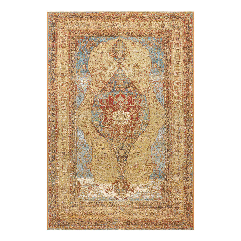 Indoor/Outdoor Traditional Area Rug, Rectangle 5'3" x 8'