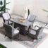 4 - Person Wicker Patio Dining Set with Rectangular Table