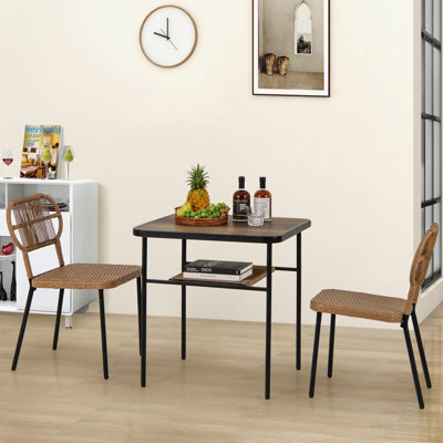 2 - Person Patio Dining Set with Rectangular Table