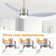 Loritta 52'' 3 - Blade Large Indooor Ceiling Fan With Light Kit and Remote, 3 LED Colors, 6 Speed Noiseless DC Motor, Timer