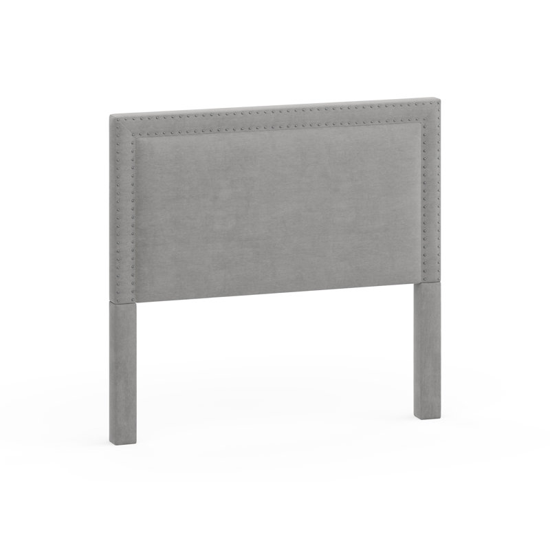 Murl Upholstered Panel Headboard, King, Gray