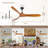 60 In. Indoor Farmhouse Black Wood Ceiling Fan With Remote Control For Living Room Or Patio