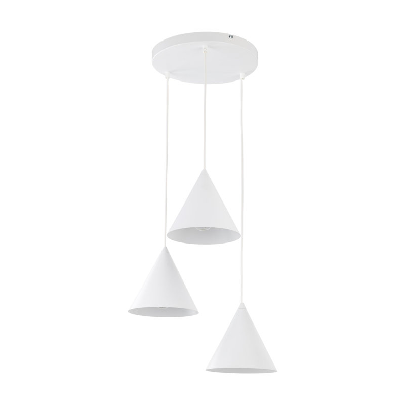 Luminaire suspendu CONO 3, Blanc, Blanc