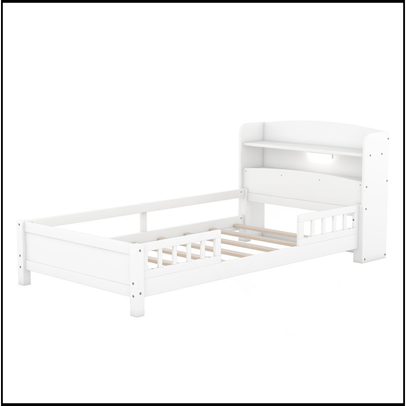 Lit plateforme polyvalent avec rangement intégré et caractéristiques de sécurité pour un sommeil paisible
