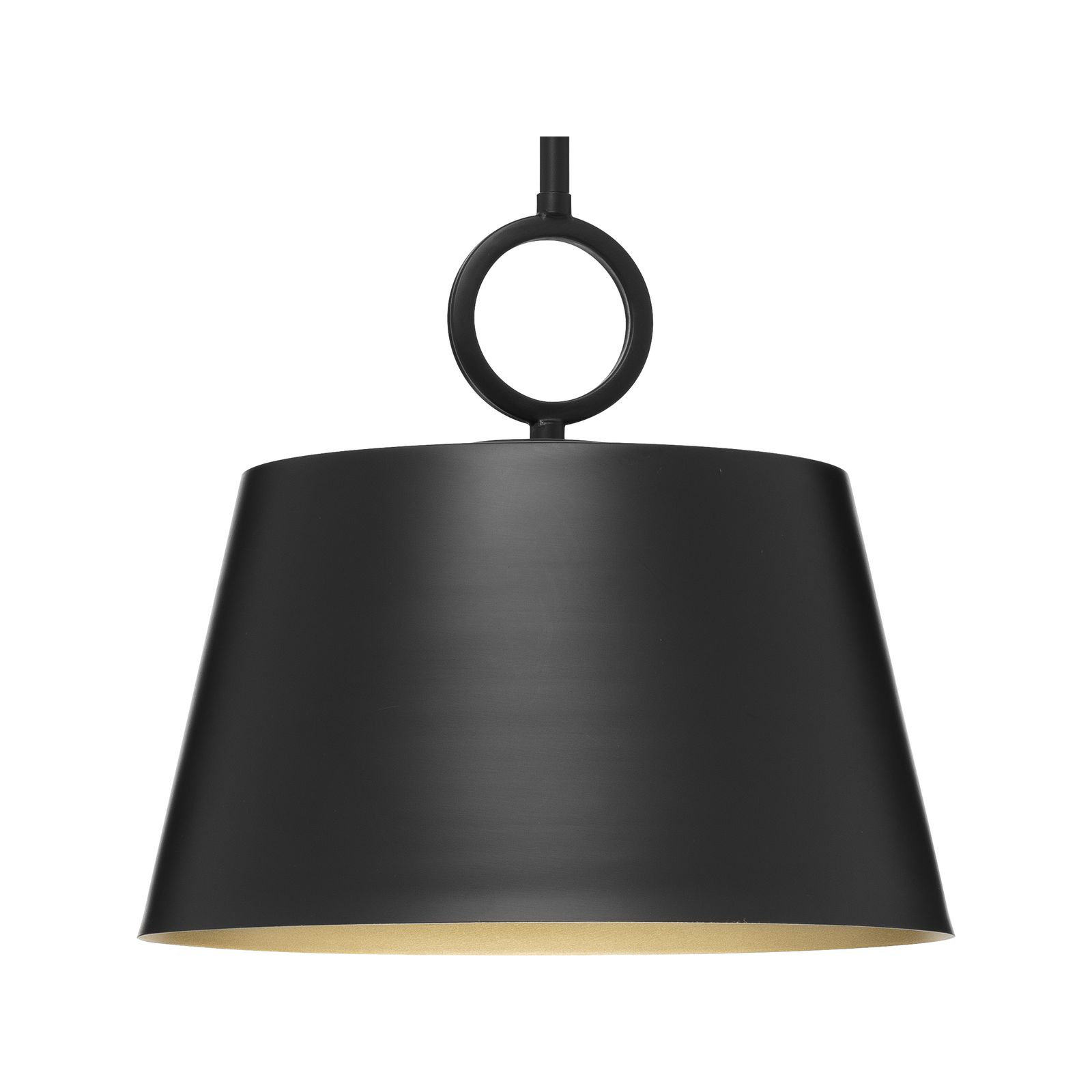 Elda Metal Dimmable Pendant, 11.87" H x 12.37" W x 12.37" D, Matte Black
