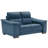Caley Microfiber Loveseat In Dark Blue