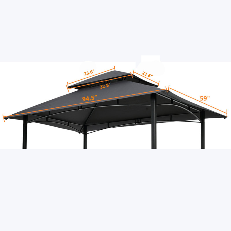 Remplacement de pavillon de jardin 8X5ft, Gris