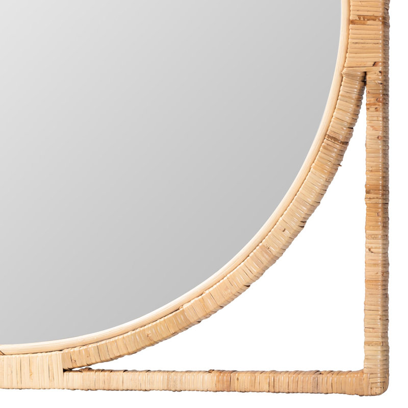 Breanainn Bali & Pari Bayan Japandi Natural Rattan Wall Mirror