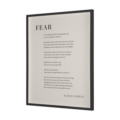 Fear By Studio A Hand Embellished Framed Art Print Matted Under Glass