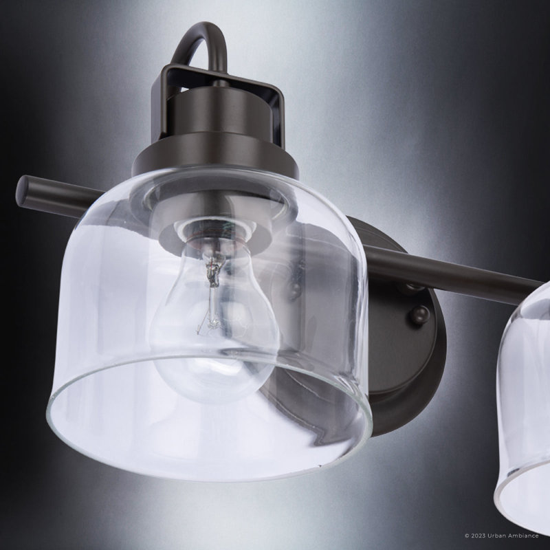 Éclairage pour meuble-lavabo à 2 lumières à intensité variable Vecchia, Noir mat