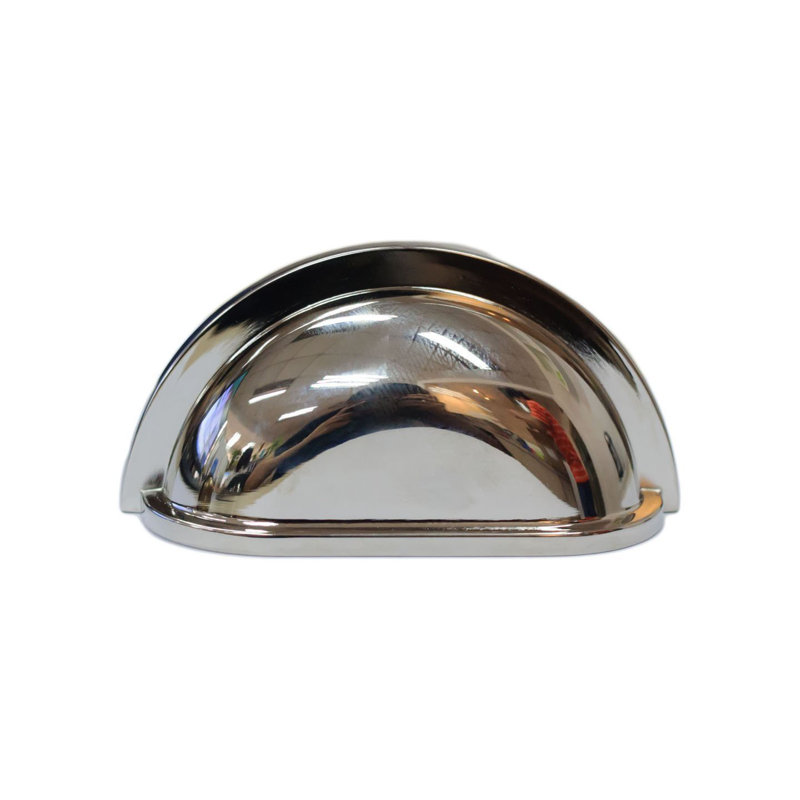 Aamya Cabinet Hardware Drawer 3" Center to Center Cup/Bin Pull Multipack, Polished Nickel