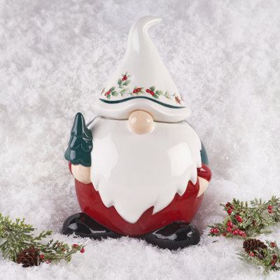 Pfaltzgraff Winterberry Gnome Cookie Jar