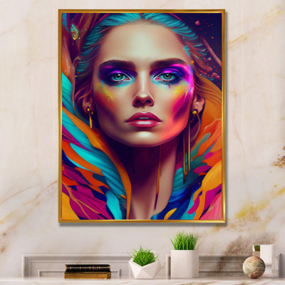 «Dynamic Feather Woman Portrait II», impression sur toile