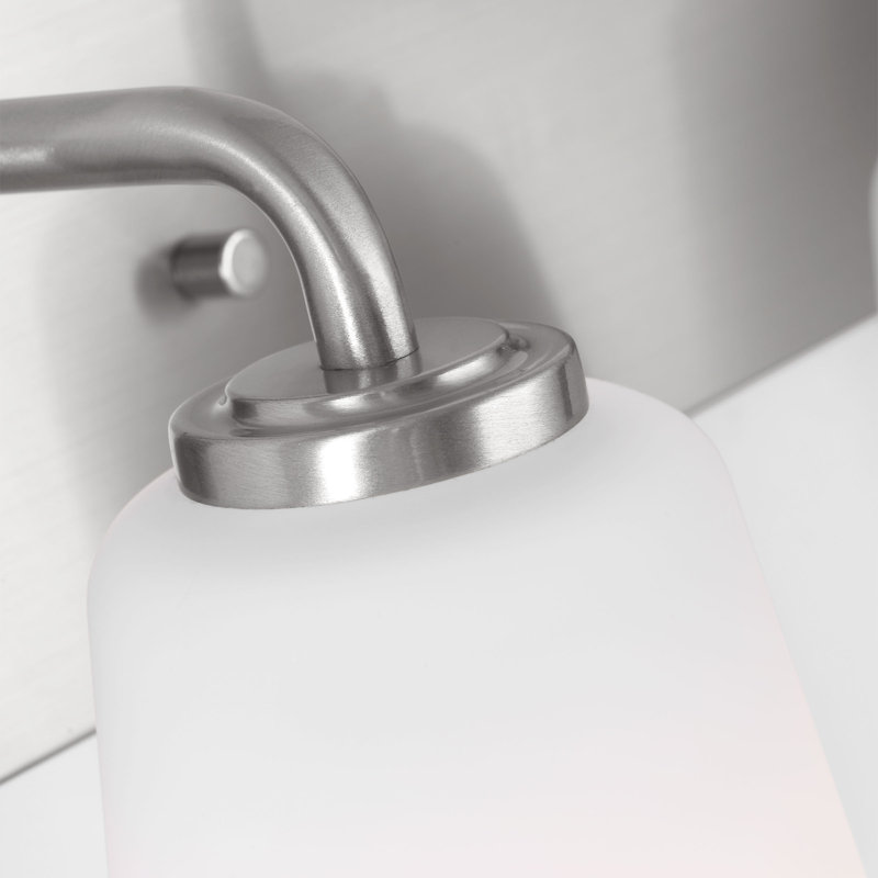 Meuble-lavabo très grand Miles de génération Lighting , Nickel brossé, Blanc