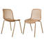 Chaises de patio en plastique Zora avec pieds en métal (table non incluse)-124591003