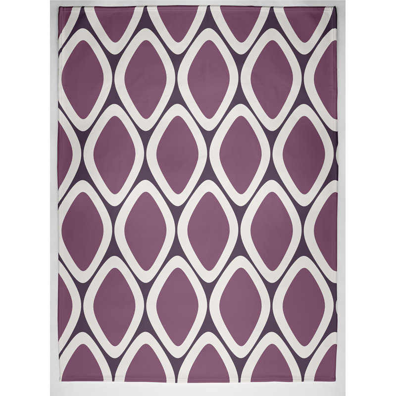 Emmanuelle Plain Weave / Muslin Throw Blanket, Purple