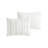6 Piece Cotton Jacquard Oversized Comforter Set White/Grey Full-119417093