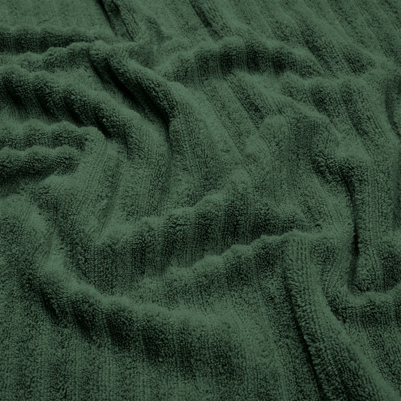 Serviettes de bain 100% coton à nervures zéro torsion , Eucalyptus, Ensemble 6 serviettes de bain