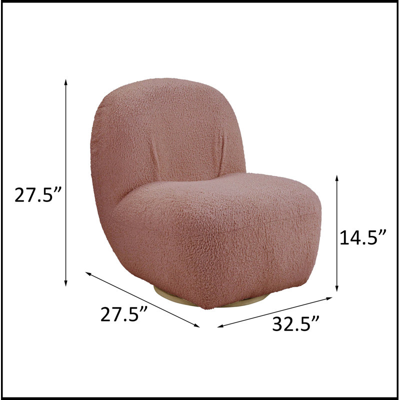 Fauteuil d'appoint pivotant rose