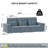 Boneless Corduroy Sponge Compression Sofa, Suitable For Living Rooms-1103617994