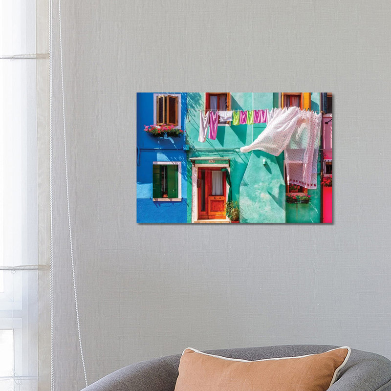 Italy, Burano. Colorful House Exterior. by Jaynes Gallery - Wrapped Canvas Gallery-Wrapped Canvas Giclée