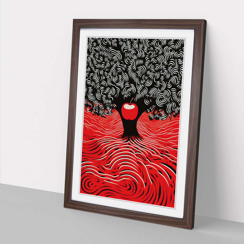 Single Picture Frame Wall Art, 34cm H x 25cm W, Walnut Framed