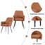 Ensemble de 2 chaises d'appoint modernes à dossier moyen-1047219032
