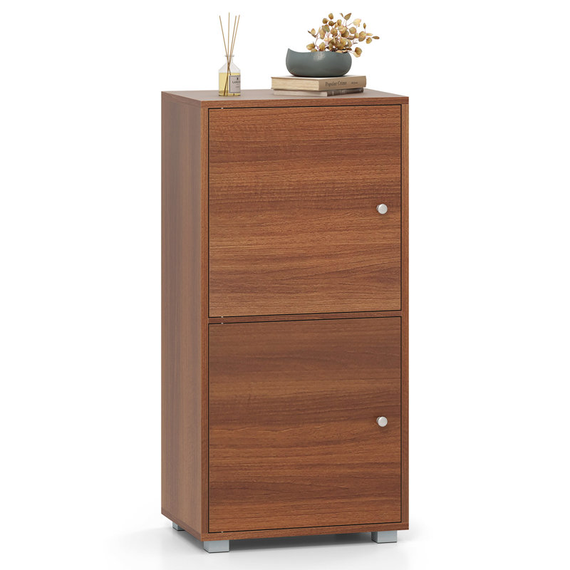 2-Door Storage Cabinet w/ Adjustable Shelves Kitchen Buffet Cabinet w/ 2 Doors