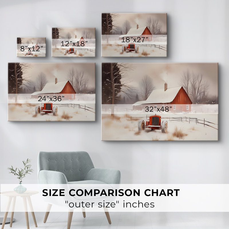 Art des Fêtes de Noël - Toile tendue avec châssis - Série 3-Cxx, H 40 po x l 60 po